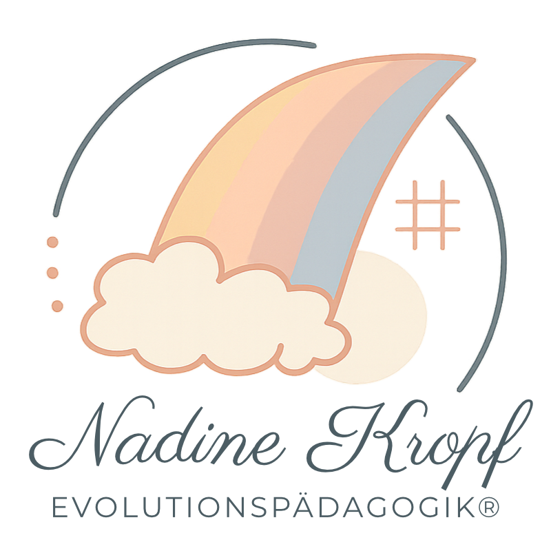 nadine kropf logo, regenbogen mit schrift